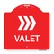 Signmission Designer Series Sign-Valet Right Arrow, Red & White Aluminum Sign, 18" x 18", RW-1818-22744 A-DES-RW-1818-22744 - alternate 1